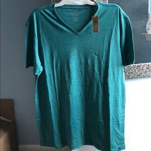 teal v-neck t-shirt